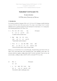 Embedded Verb Second (V2)