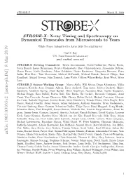 STROBE-X: X-Ray Timing and Spectroscopy on Dynamical