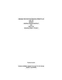 Amended and Restated Redevelopment Plan for the Merged Central Business District and West End Redevelopment Project
