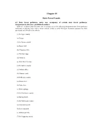 Chapter IV State Forest Lands