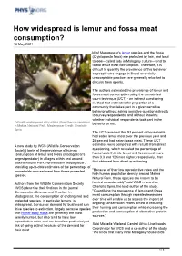 How Widespread Is Lemur and Fossa Meat Consumption? 13 May 2021
