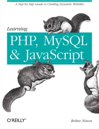 Learning PHP, Mysql, and Javascript