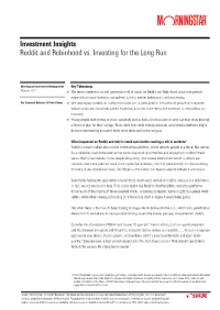 Reddit and Robinhood Vs. Investing for the Long Run
