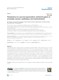 Resistance to Second Generation Antiandrogens in Prostate Cancer: Pathways and Mechanisms