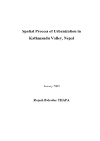 Spatial Process of Urbanization in Kathmandu Valley, Nepal
