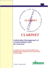 Sustainable Management of Contaminated Land: an Overview
