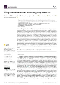 Transposable Elements and Teleost Migratory Behaviour
