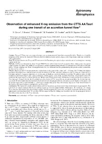 Observation of Enhanced X-Ray Emission from the CTTS AA Tauri During One Transit of an Accretion Funnel ﬂow