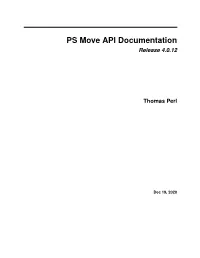 PS Move API Documentation Release 4.0.12