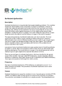 Surfactant Dysfunction