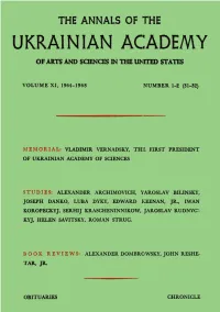 The Annals of UVAN, Volume XI, 1964-1968, Number