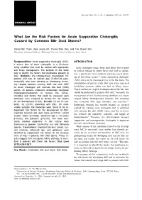 What Are the Risk Factors for Acute Suppurative Cholangitis Caused by Common Bile Duct Stones?