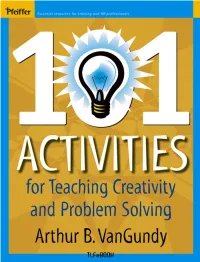 101 Activities for Teaching Creativity and Problem Solving LLLL