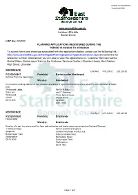 Application List Week Ending 05.06.20