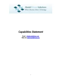 Capabilities Statement