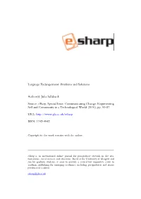 Language Endangerment: Problems and Solutions