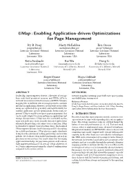 Umap : Enabling Application-Driven Optimizations for Page Management Ivy B