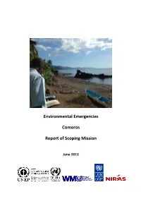 Environmental Emergencies Comoros Report of Scoping Mission