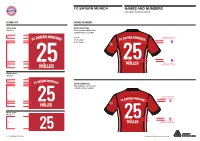FC BAYERN MUNICH NAMES and NUMBERS Application Guidelines 2020/21