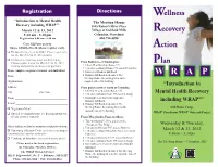 “Introduction to Mental Health Recovery Including WRAP®”
