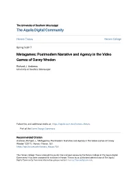 Metagames: Postmodern Narrative and Agency in the Video Games of Davey Wreden