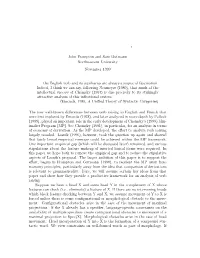 Morphological Well-Formedness As a Derivational Constraint on Syntax: Verbal Inflection in English1