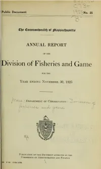Annual Report of the Division of Fisheries and Game