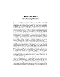CHAPTER ONE Introductory Matters