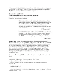 Constitution and Model: Bohr's Quantum Theory and Imagining The