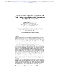 Evidence Graphs: Supporting Transparent and FAIR Computation, with Defeasible Reasoning on Data, Methods and Results