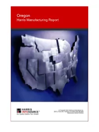 Oregon Harris Manufacturing Report Table of Contents