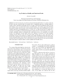 Soy Products As Healthy and Functional Foods