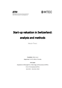 Start-Up Valuation in Switzerland: Analysis and Methods