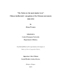 “The Turks Are the Most Similar to Us”: Chinese Intellectuals' Conceptions