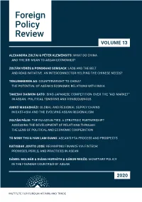 Foreign Policy Review VOLUME 13