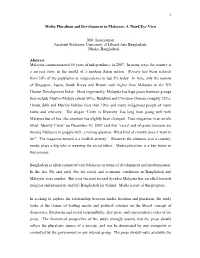 Media Pluralism and Development in Malaysia: a Third Eye View