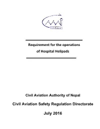 Requirements for the Operations of Hospital Helipads
