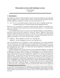 Taxonomies of Case and Ontologies of Case Omer Preminger∗ July 2021