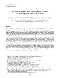 The Argyre Region As a Prime Target for in Situ Astrobiological Exploration of Mars