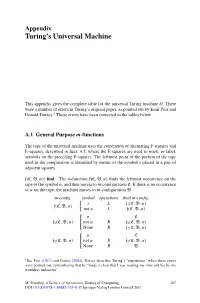 Turing's Universal Machine