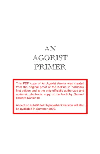 An Agorist Primer