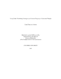 Losing Touch: Rethinking Contingency As Common Tangency in Continental Thought