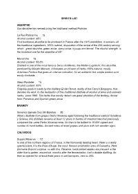 SPIRITS LIST ABSINTHE Our Absinthe Has Served Using The