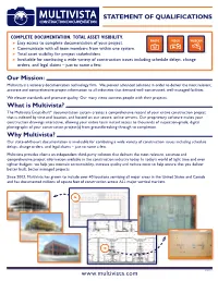 STATEMENT of QUALIFICATIONS Our Mission: What Is