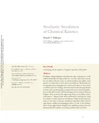 Stochastic Simulation of Chemical Kinetics