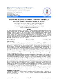 Comparison of Ant (Hymenoptera: Formicidae) Diversity in Different Habitats of Machad Region of Thrissur