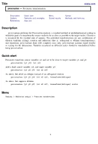 Procrustes — Procrustes Transformation