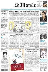Quinquennat : Vers Un Accord Chirac-Jospin