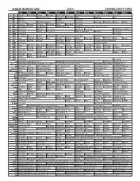 Sunday Morning Grid 12/4/11 Latimes.Com/Tv Times