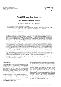 The WSRT Wide-Field H I Survey